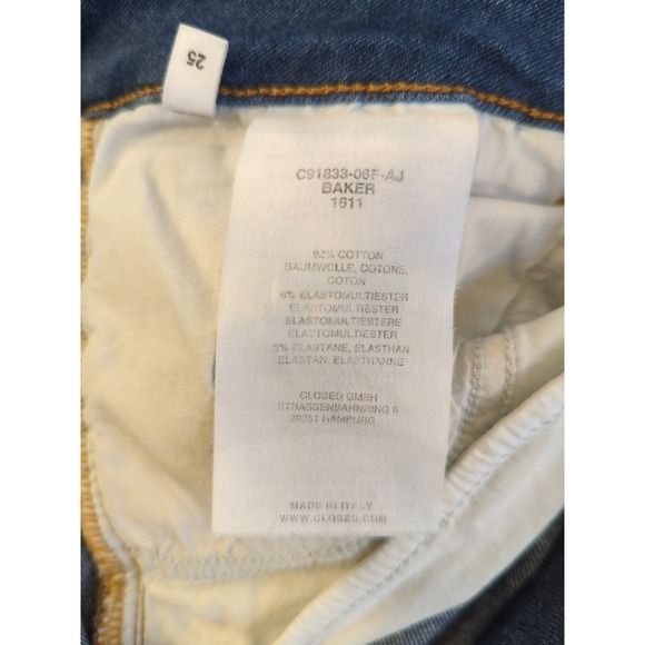 Closed Baker Slim Fit Denim Jeans Women SZ 25 Made in Milan Stretch Boutique - Picture 3 of 9